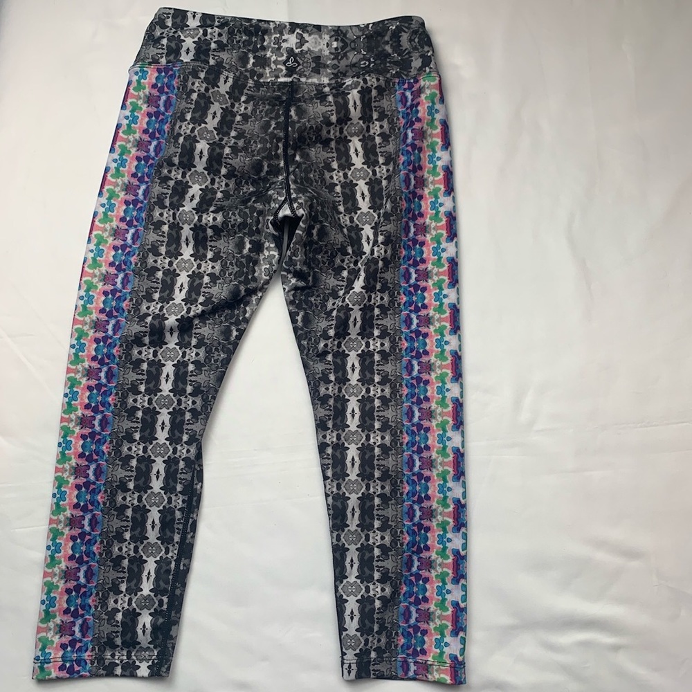 Prana Gray Purple Roxane Geometric Pattern Crop L… - image 5